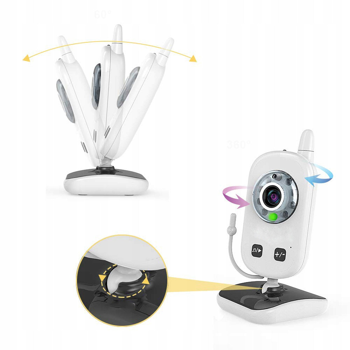 NANNY ELECTRONIC LIVE WIRELESS CAMERA LCD NIGHT MODE ZOOM 300M Manufacturer code KAMERKA TRYB NOCNY OBROTOWA LCD ZOOM