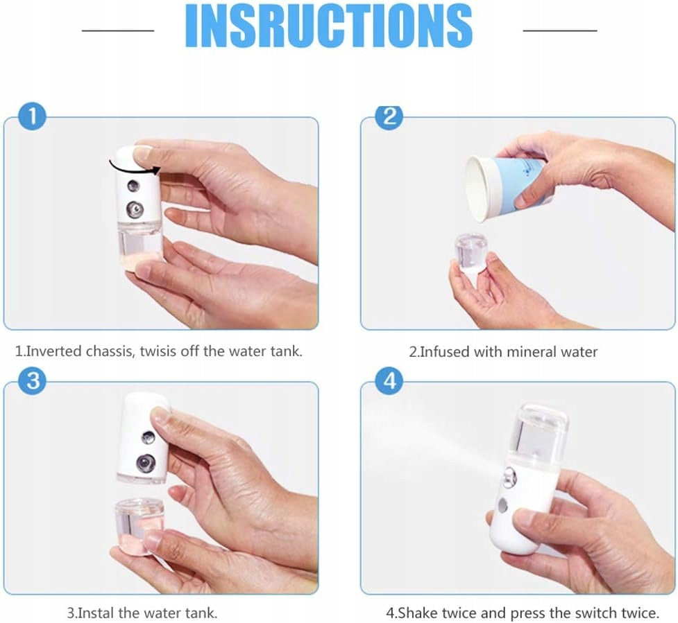 NANO FACE SPRAYER 30ML USB ULTRASONIC MOISTURIZING Brand no brand