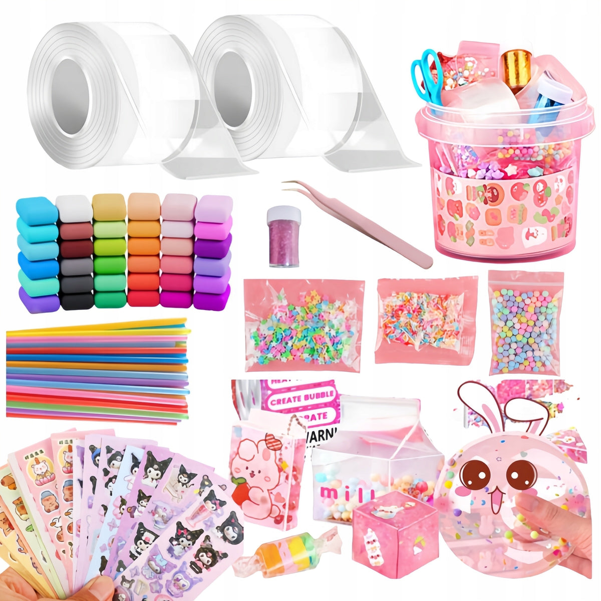 NANO TAPE MAKING KIT RELEASE BUBBLES DIY Blow Bubble Double Sided Packaging status original