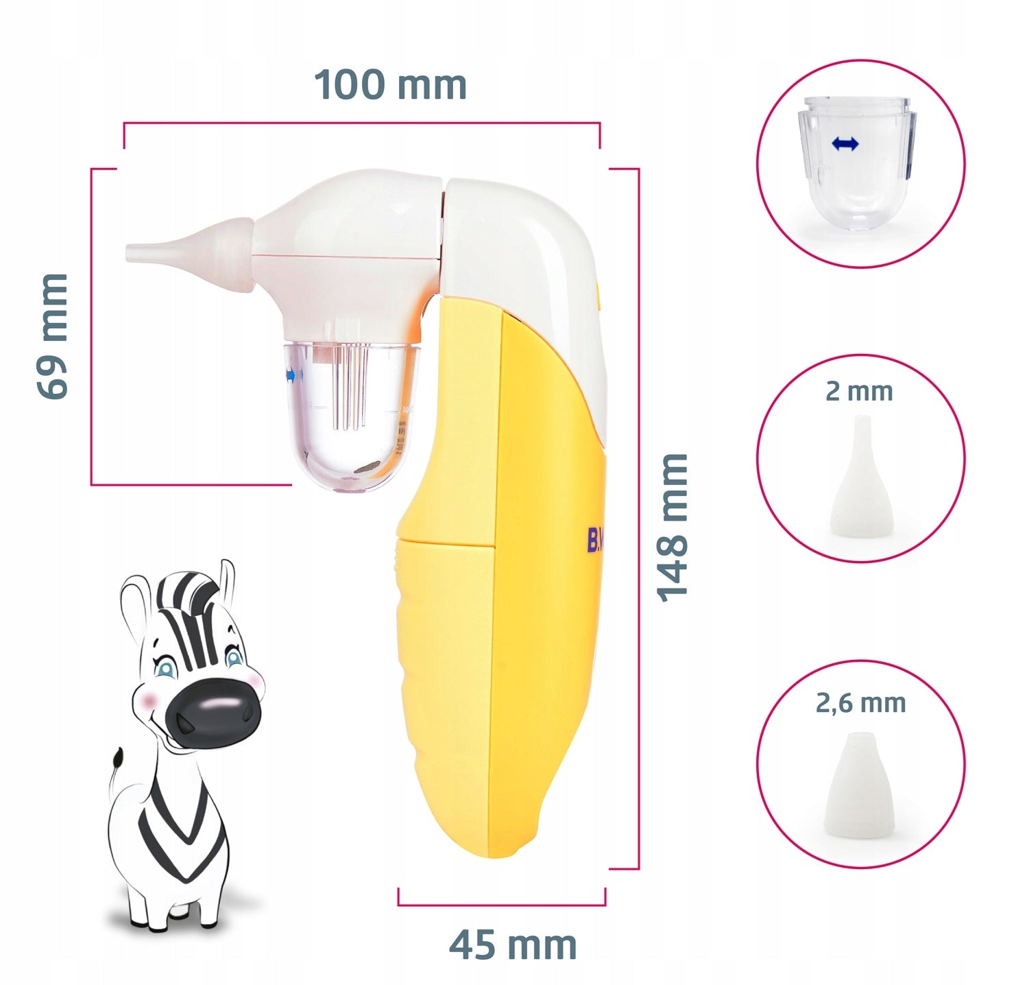 NASAL ASPIRATOR ELECTRIC EXTRACTOR B.WELL WC-150 Packaging status original