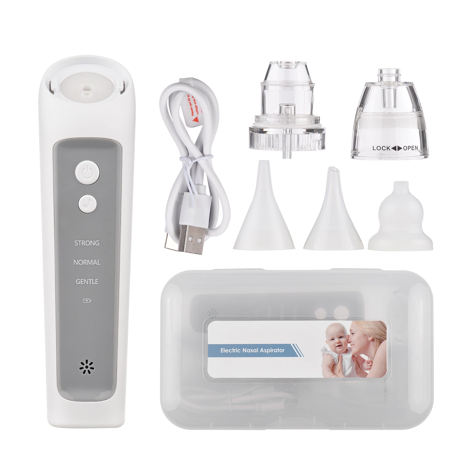 NASAL ASPIRATOR ELECTRIC EXTRACTOR RUNNY NOSE ADJUSTMENT HEYVALUE BC025 Medical device no