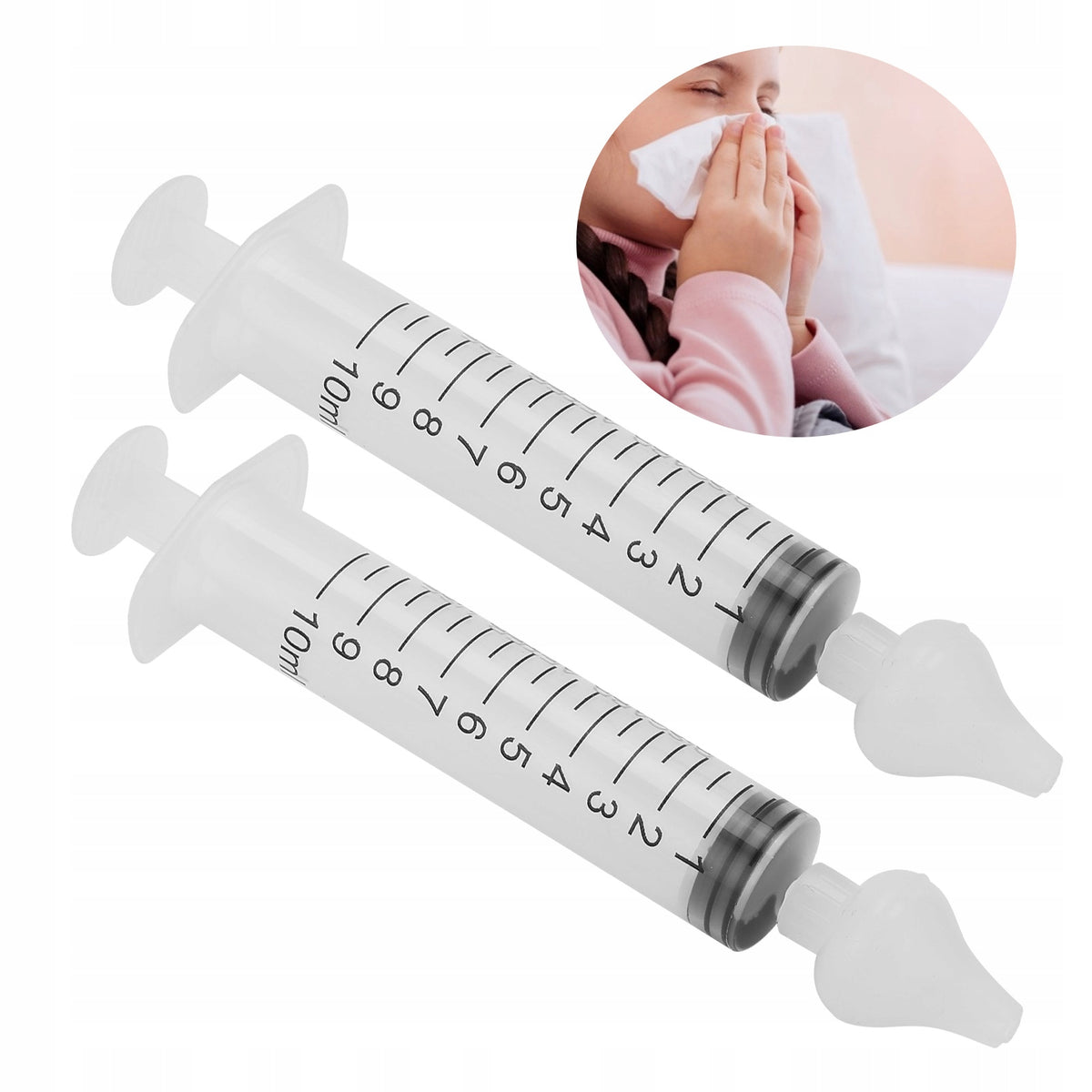NASAL RINSE IRRIGATION SYRINGE FOR BABIES 2 PACK 10ML Packaging status original