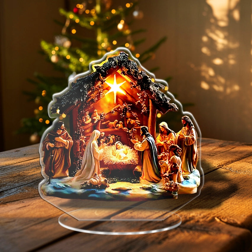 NATIVITY SCENE CHRISTMAS ORNAMENT REED CHRISTMAS TREE GIFT FOR CHRISTMAS Manufacturer code DEKORACJA ŚWIĄTECZNA STOŁU DOMU BOZA0009