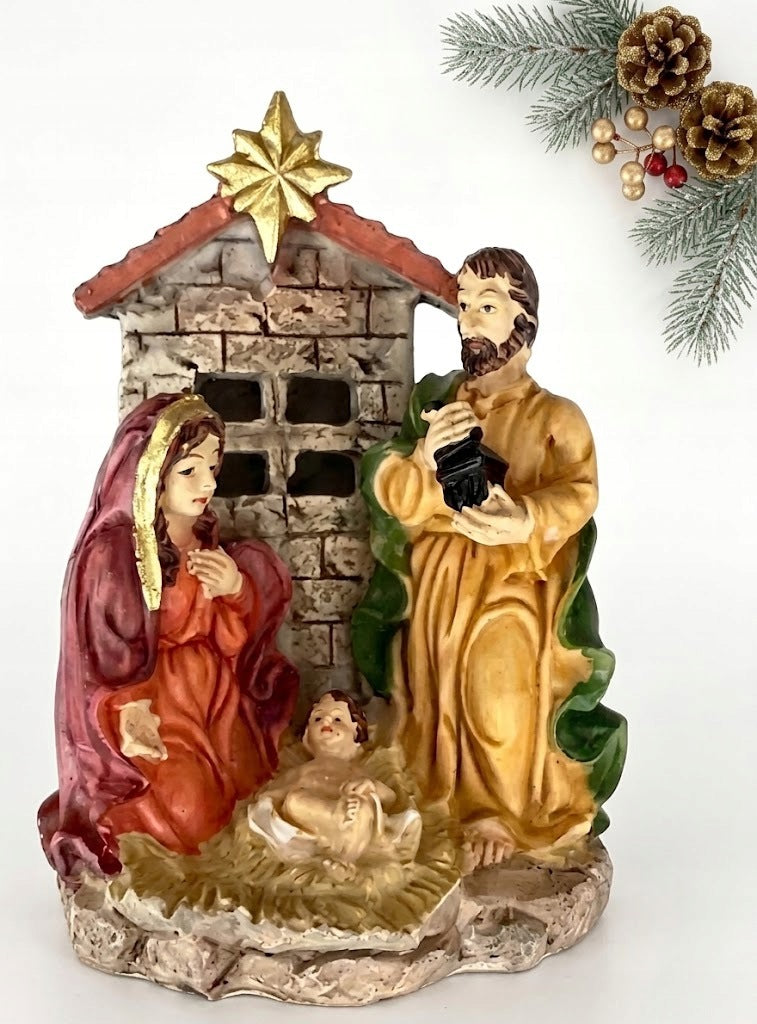 NATIVITY SCENE HOLY FAMILY JESUS MARY JOSEPH FIGURINE 11,2 CM
