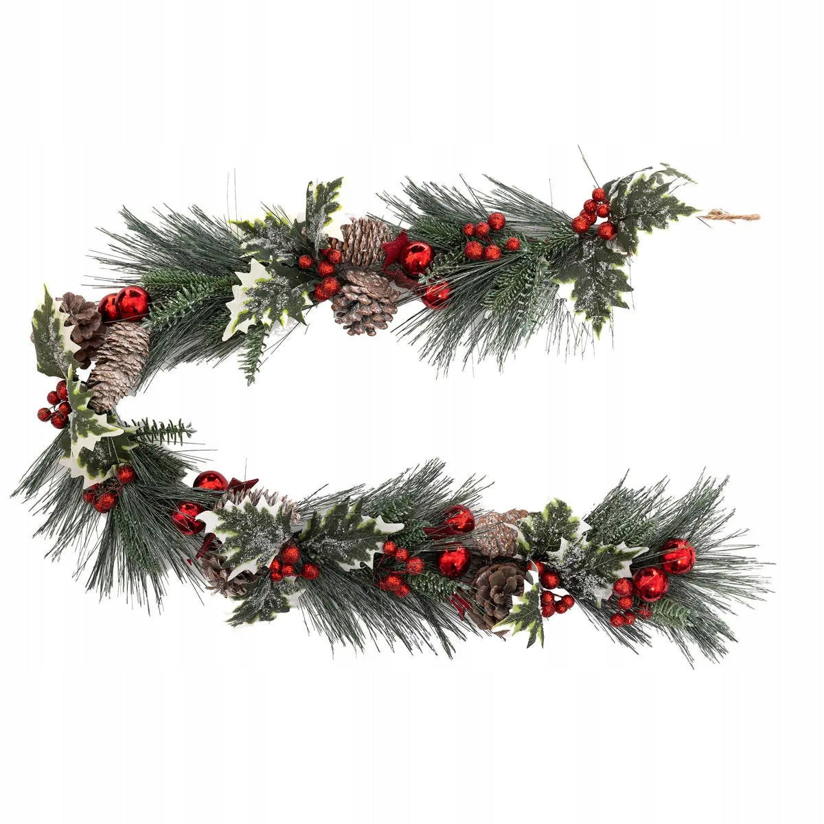 NATURAL GARLAND WITH WOODEN CONES 100 CM MULTICOLORED