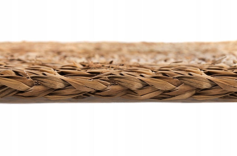 NATURAL RECTANGULAR SEAGRASS FLOOR MAT CARPET BOHO 60x120 cm Product width 60 cm