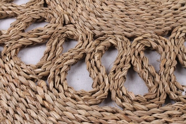 NATURAL ROUND SEAGRASS FLOOR MAT CARPET BOHO 90 cm Product width 90 cm