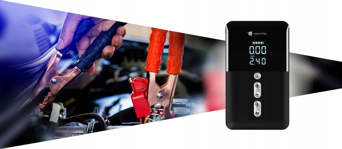 NAVITEL 4in1 POWERBANK JUMP STARTER START FLASHLIGHT + AIR30 Multi cables Brand NAVITEL