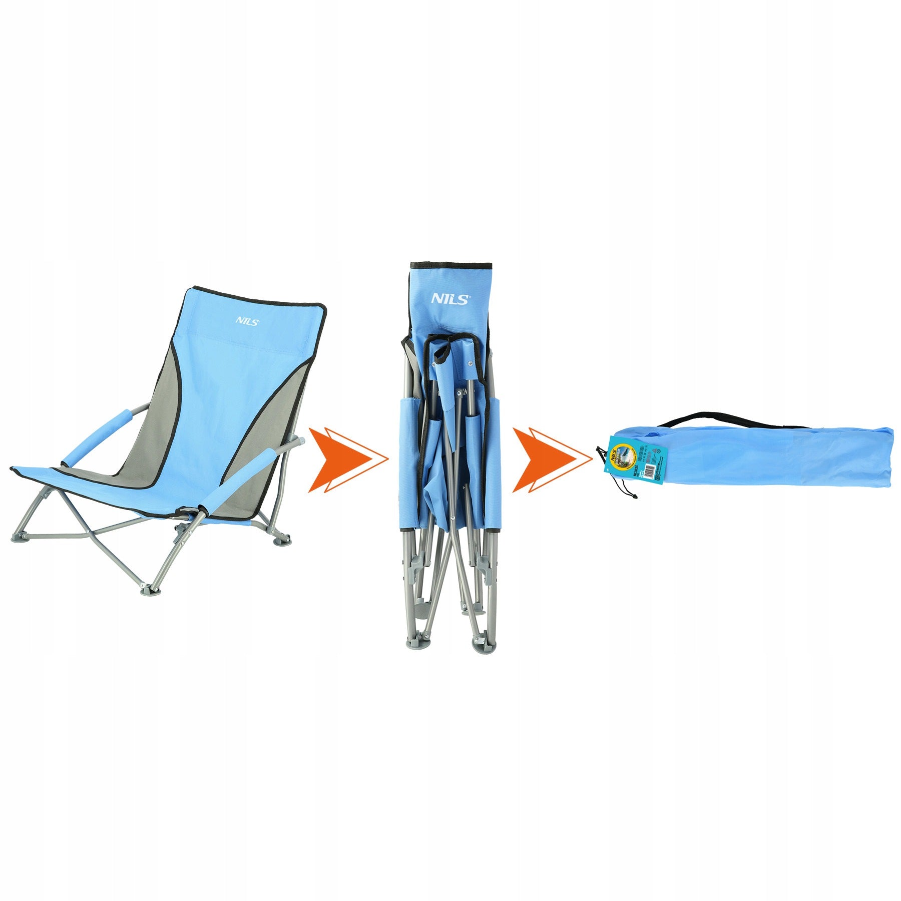 NC3035 BLUE BEACH CHAIR NILS CAMP Maximum load 120 kg