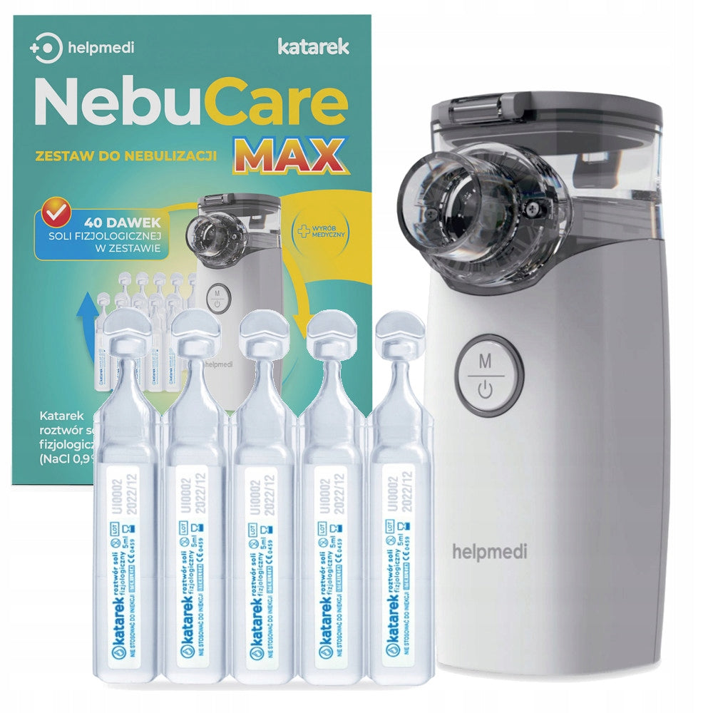 NEBUCARE MAX INHALER NEBULIZER + KATAREK SALT NEBULISER KIT Packaging status original
