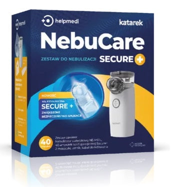 NEBUCARE SECURE 2.0 MESH NEBULIZER INHALER SILENT SALT FOR RUNNY NOSE Packaging status original