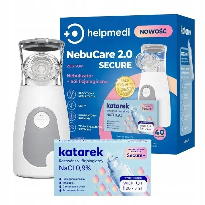 NEBUCARE SECURE+ nebuliser kit nebulizer saline 1 pc