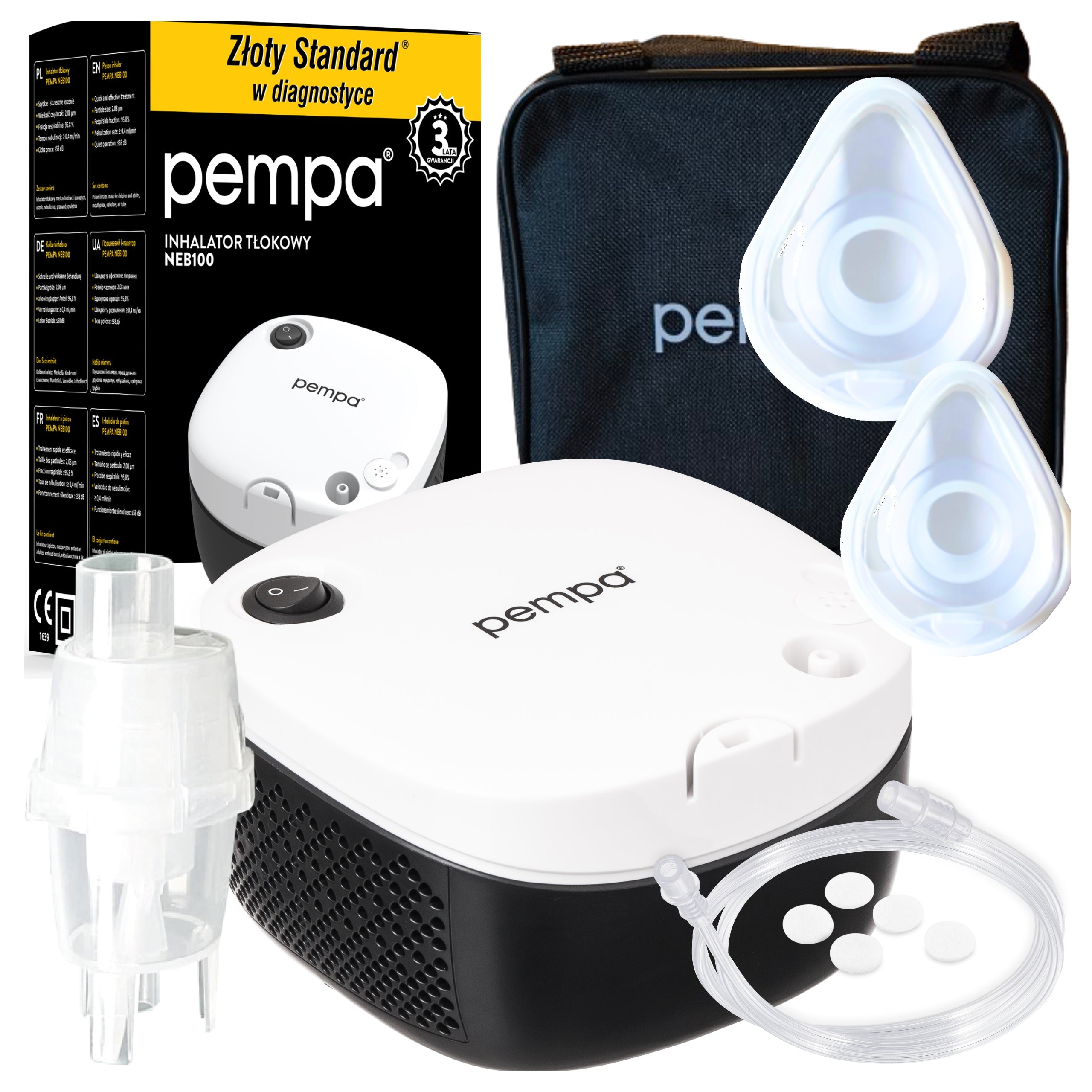 NEBULISER INHALER FOR CHILDREN AND ADULTS PISTON NEB 100 PEMPA + 2MASKS