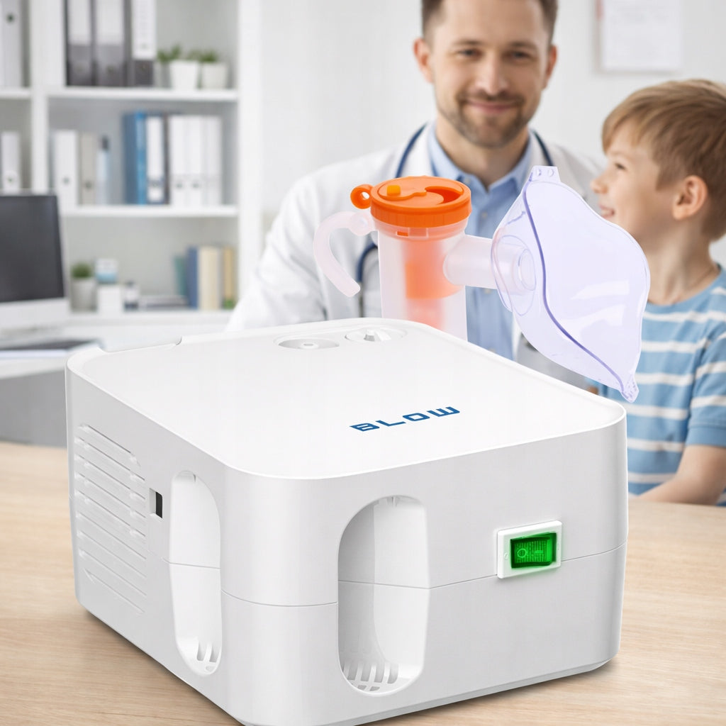 NEBULISER INHALER FOR CHILDREN AND ADULTS PISTON PNEUMATIC 2 MASKS Medical device yes