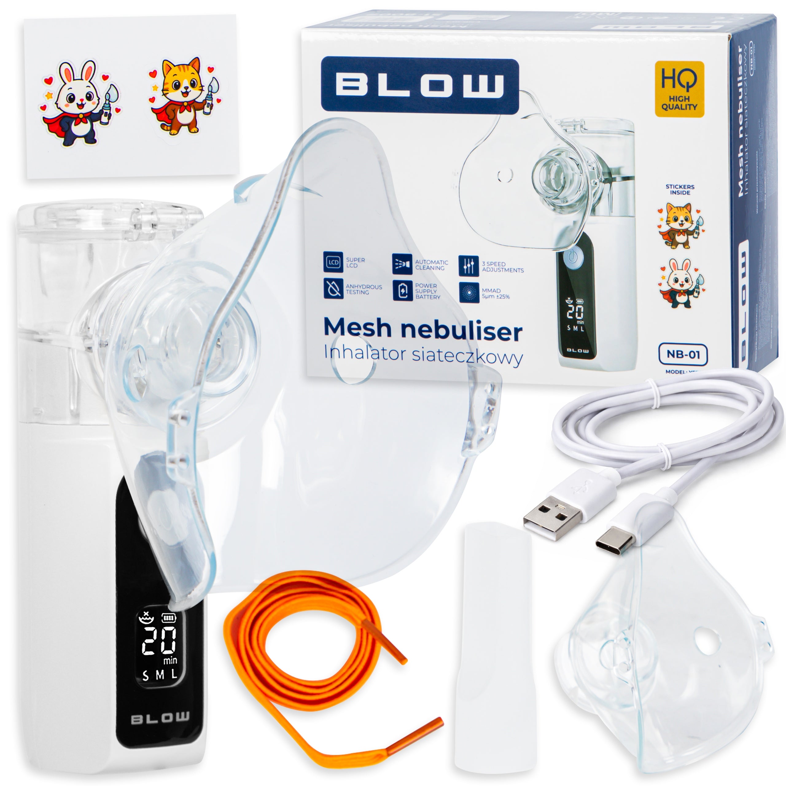 NEBULISER INHALER FOR CHILDREN AND ADULTS PORTABLE FOR SILENT BATTERY