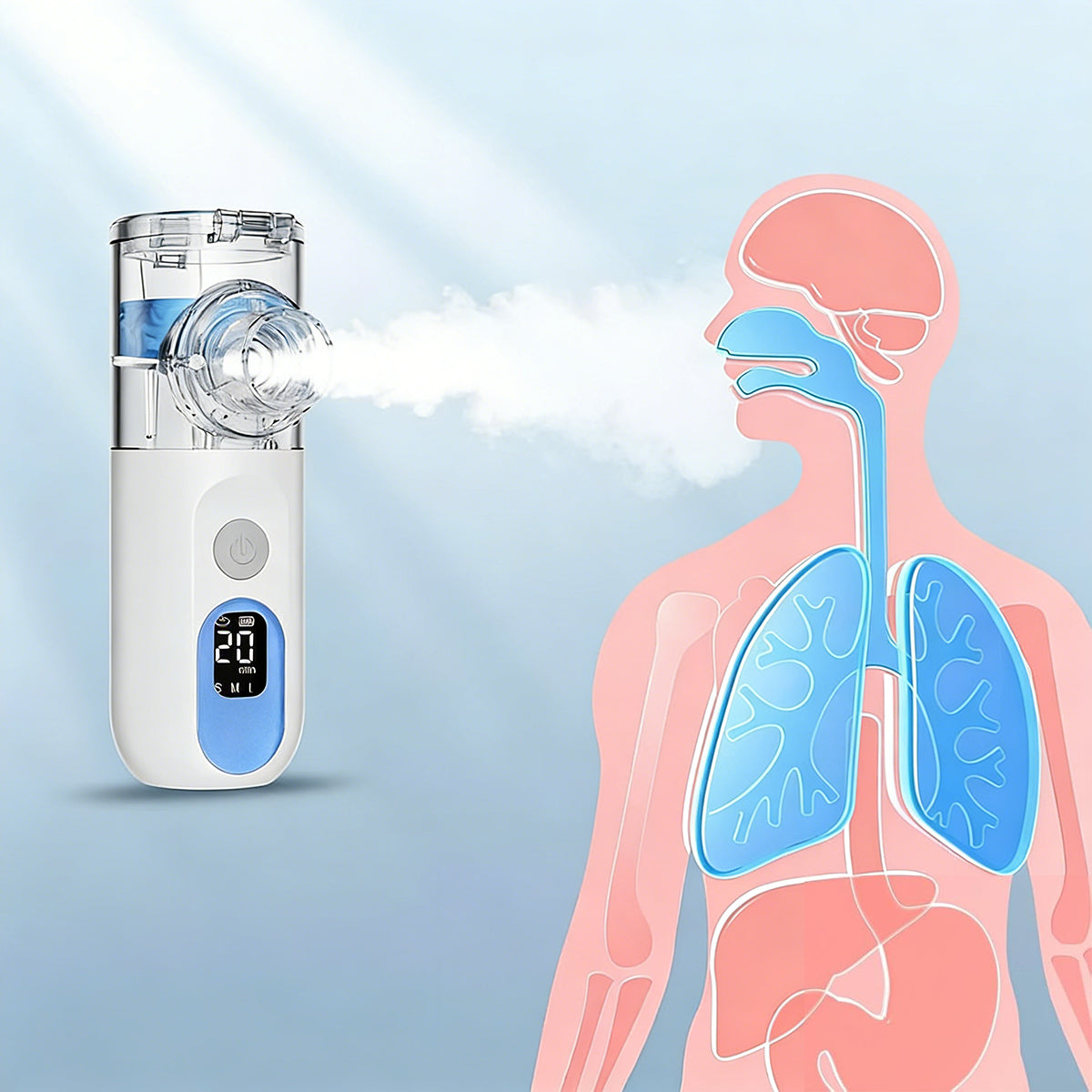 NEBULISER INHALER FOR CHILDREN AND ADULTS PORTABLE MESH SILENT Medical device no