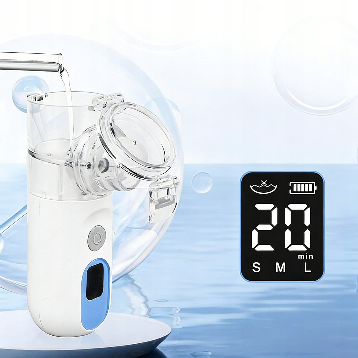 NEBULISER INHALER FOR CHILDREN AND ADULTS PORTABLE MESH SILENT Packaging status original