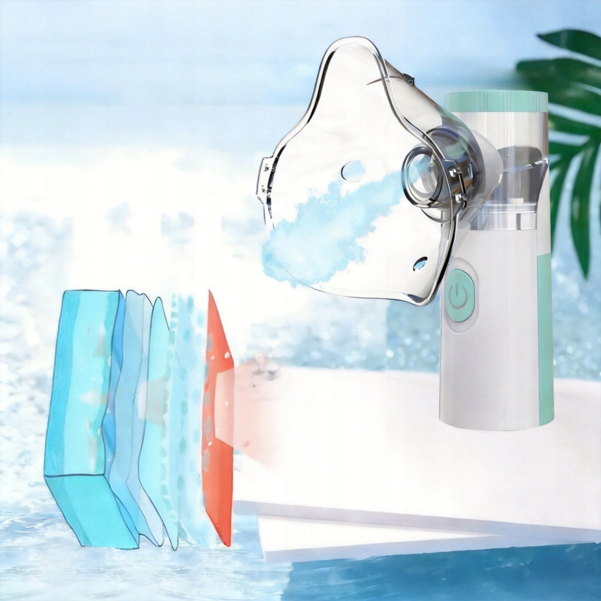 NEBULIZER INHALER FOR CHILDREN ADULTS MESH PORTABLE LITE QUIET Manufacturer of a medical device 4069943643688
