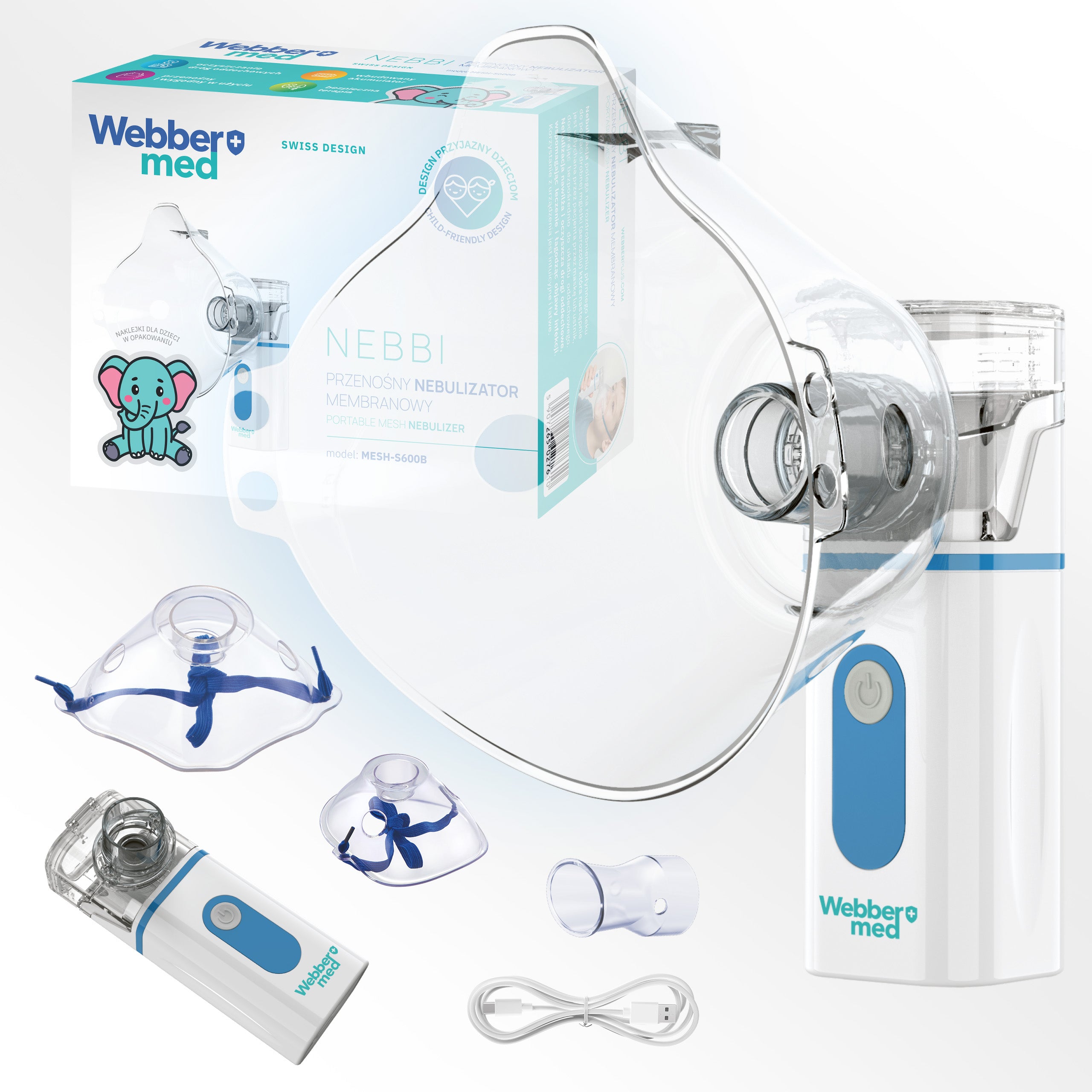 NEBULIZER INHALER For Children and ADULTS -PORTABLE for Rechargeable Silent Battery