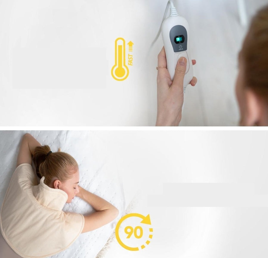 NECK AND SHOULDER WARMER HEATING PAD 3 MODES + REMOTE CONTROL WITH SCREEN Manufacturer code mata grzewcza poduszka grzejna ogrzewacz