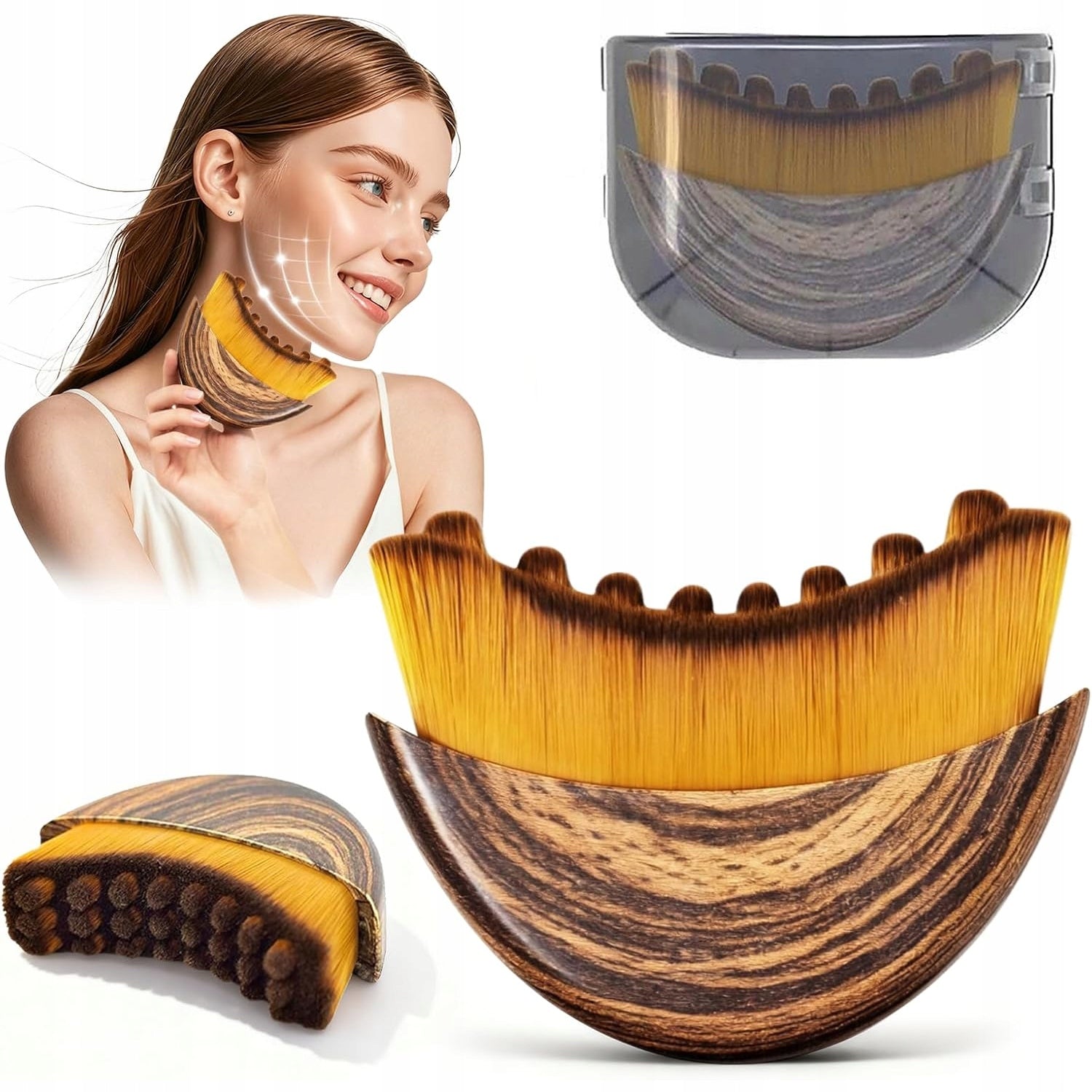 NECK FACE MASSAGE BRUSH MASSAGE LYMPHATIC DRAINAGE DRY MASSAGER