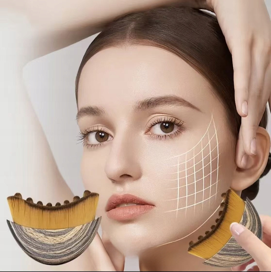 NECK FACE MASSAGE BRUSH Massage Lymphatic Drainage Dry Massager