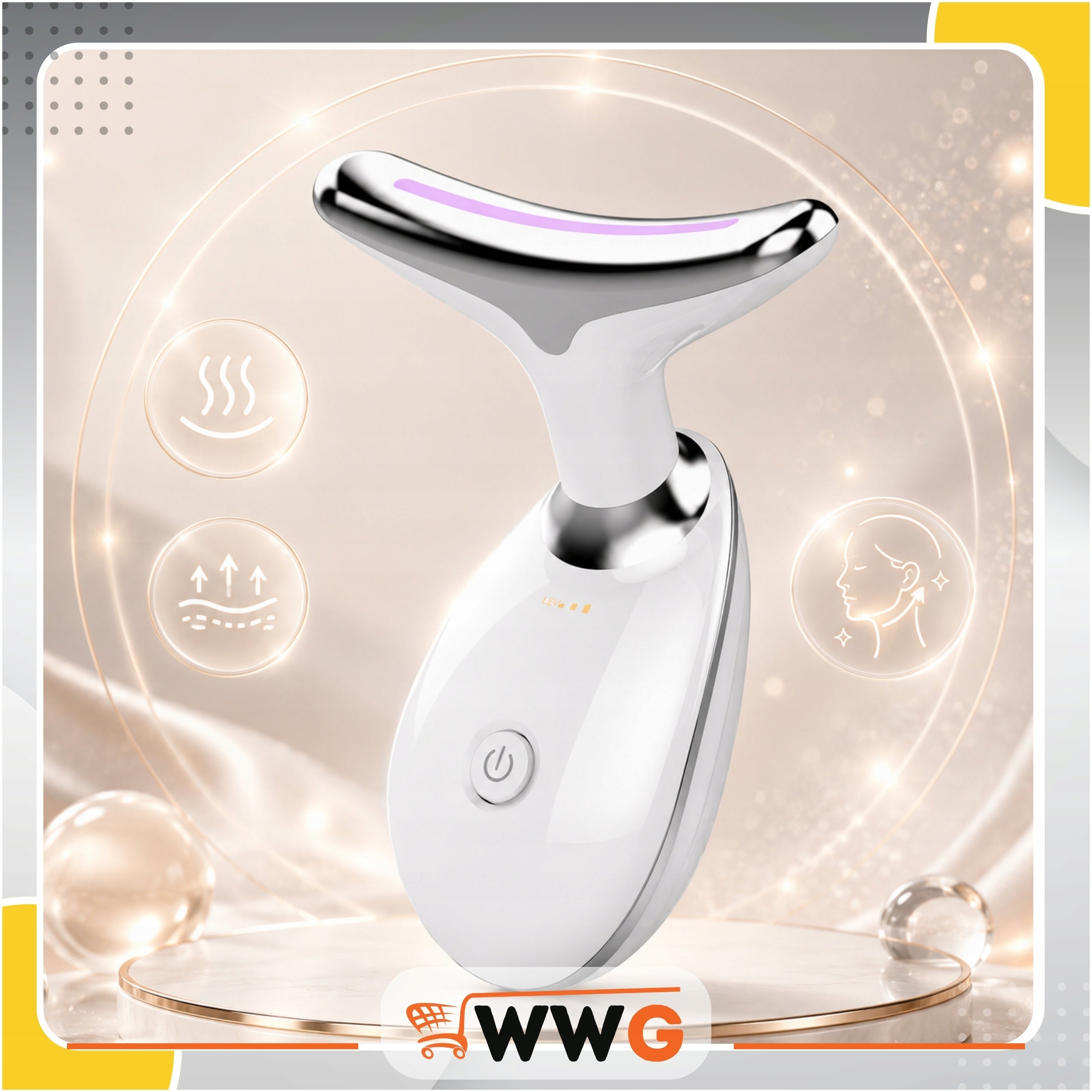 NECK FACE MASSAGER NEEDLELESS MESOTHERAPY LED USB MASSAGE LIFTING GIFT Packaging status original