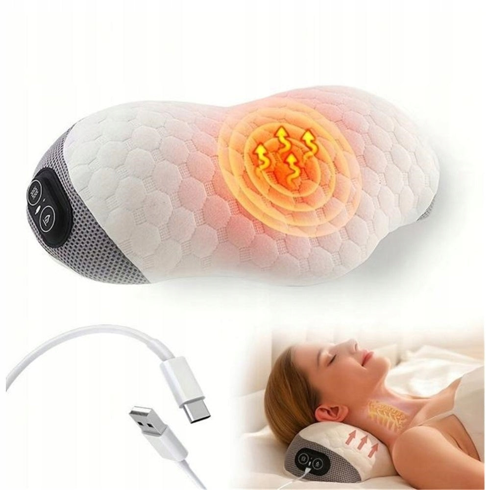 NECK MASSAGE PILLOW WITH HEATING 3 LEVELS MEMORY FOAM ELECTRIC