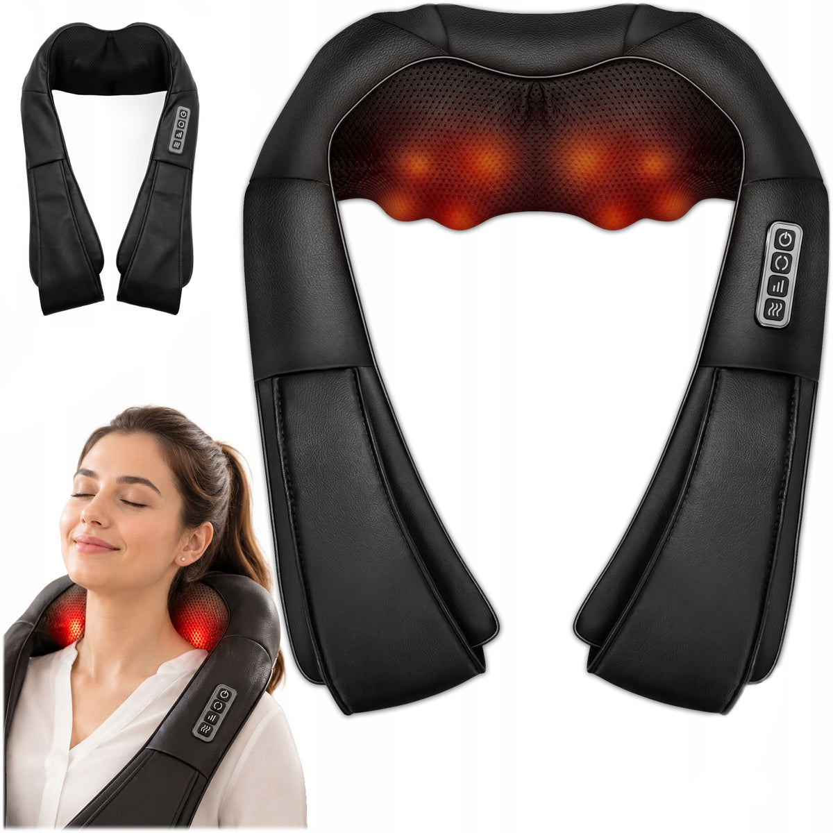 NECK MASSAGER BACK NECK BODY FEET ARMS HEATING MASSAGE BELT RELAXATION
