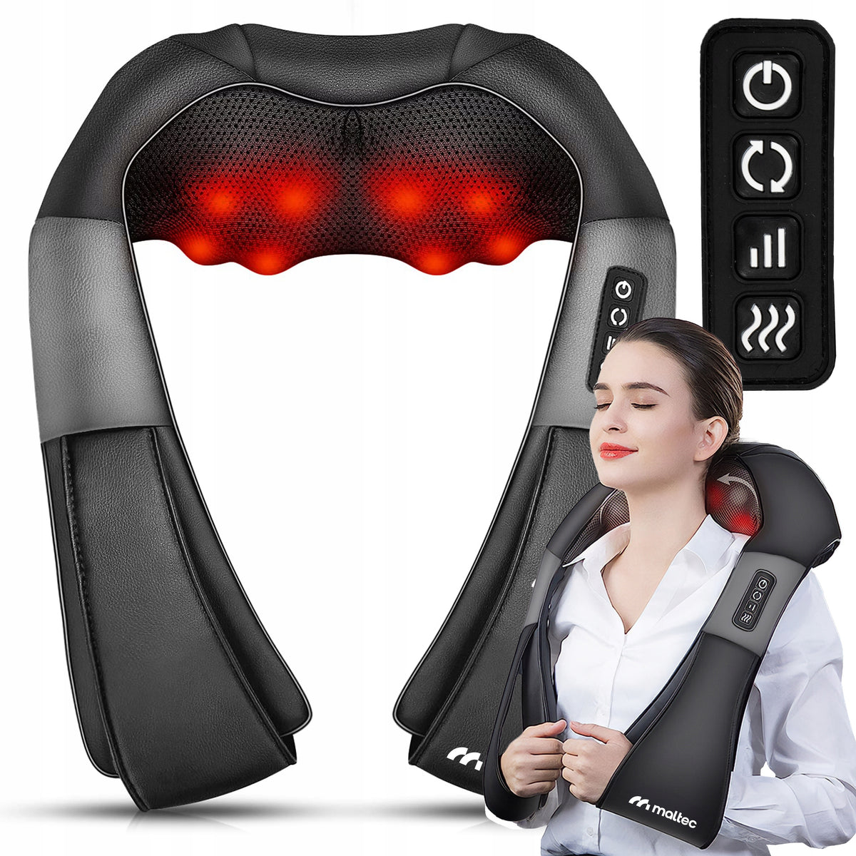 NECK MASSAGER FOR NECK OF BACK FEET SHIATSU MASSAGE BELT HEATING