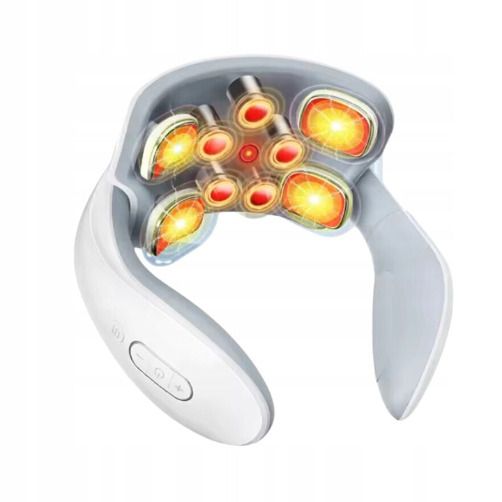 NECK MASSAGER NECK STIFFNESS PAIN CURRENTS EMS 9 HEADS HEATING 4 PROGRAMS Manufacturer code LY-050