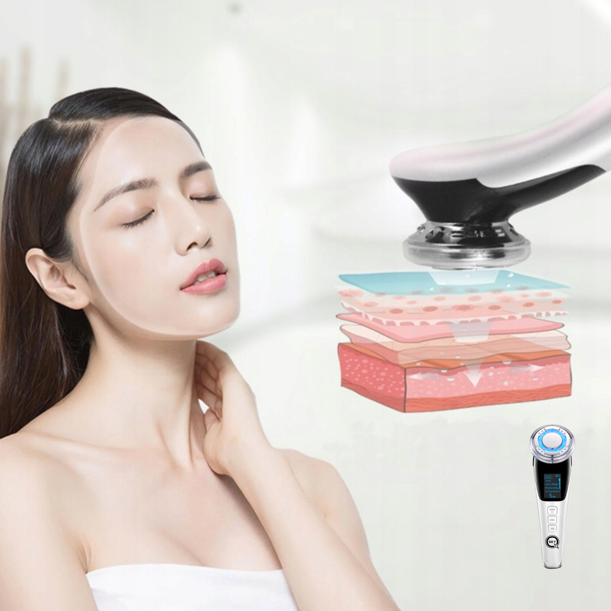 NEEDLELESS MESOTHERAPY FACE EMS MASSAGER LIFTING 5in1 MASSAGE DEVICE Brand no brand