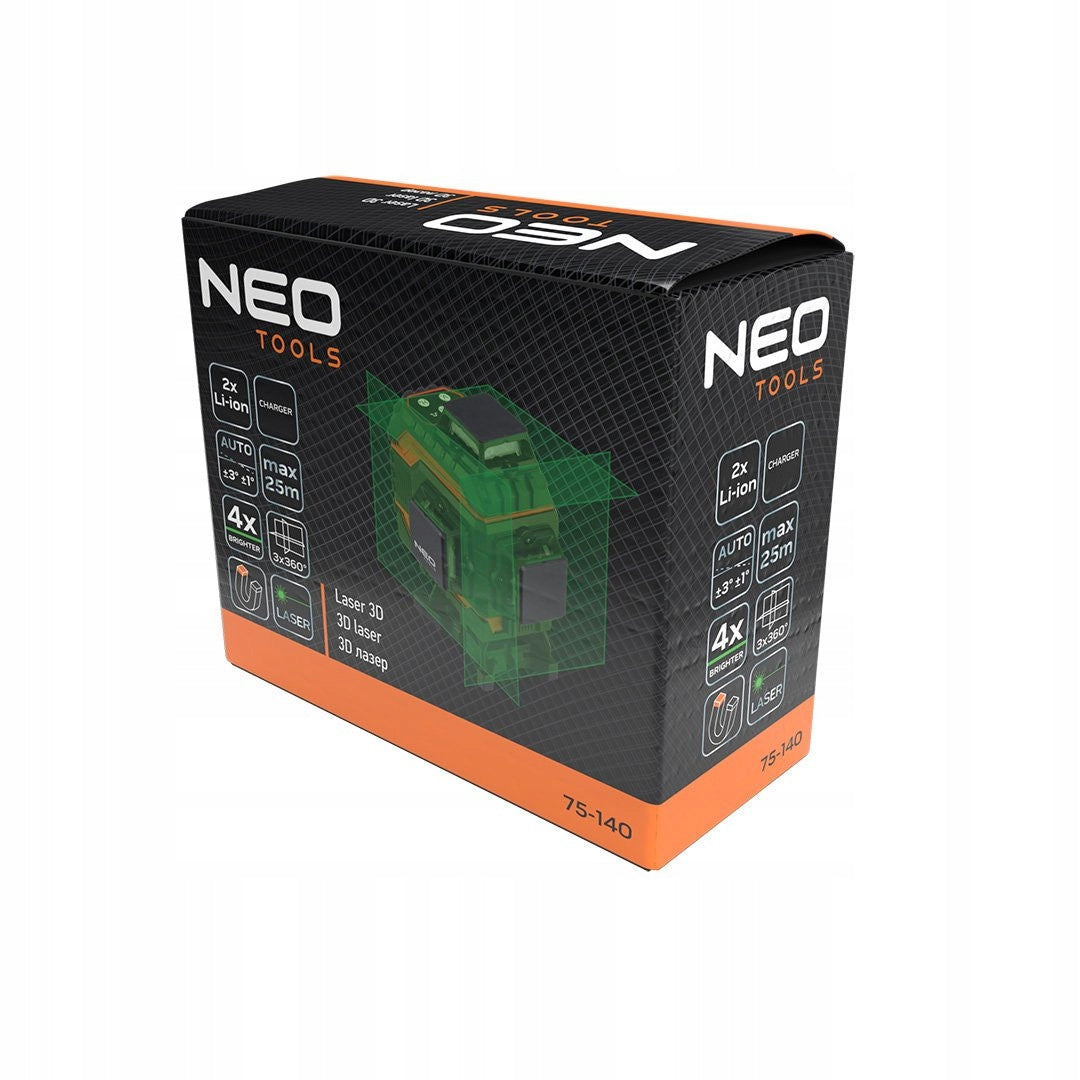 NEO 75-140 Laser 3D 12 Line Green Case Target Shield Charger Certificates of conformity CE