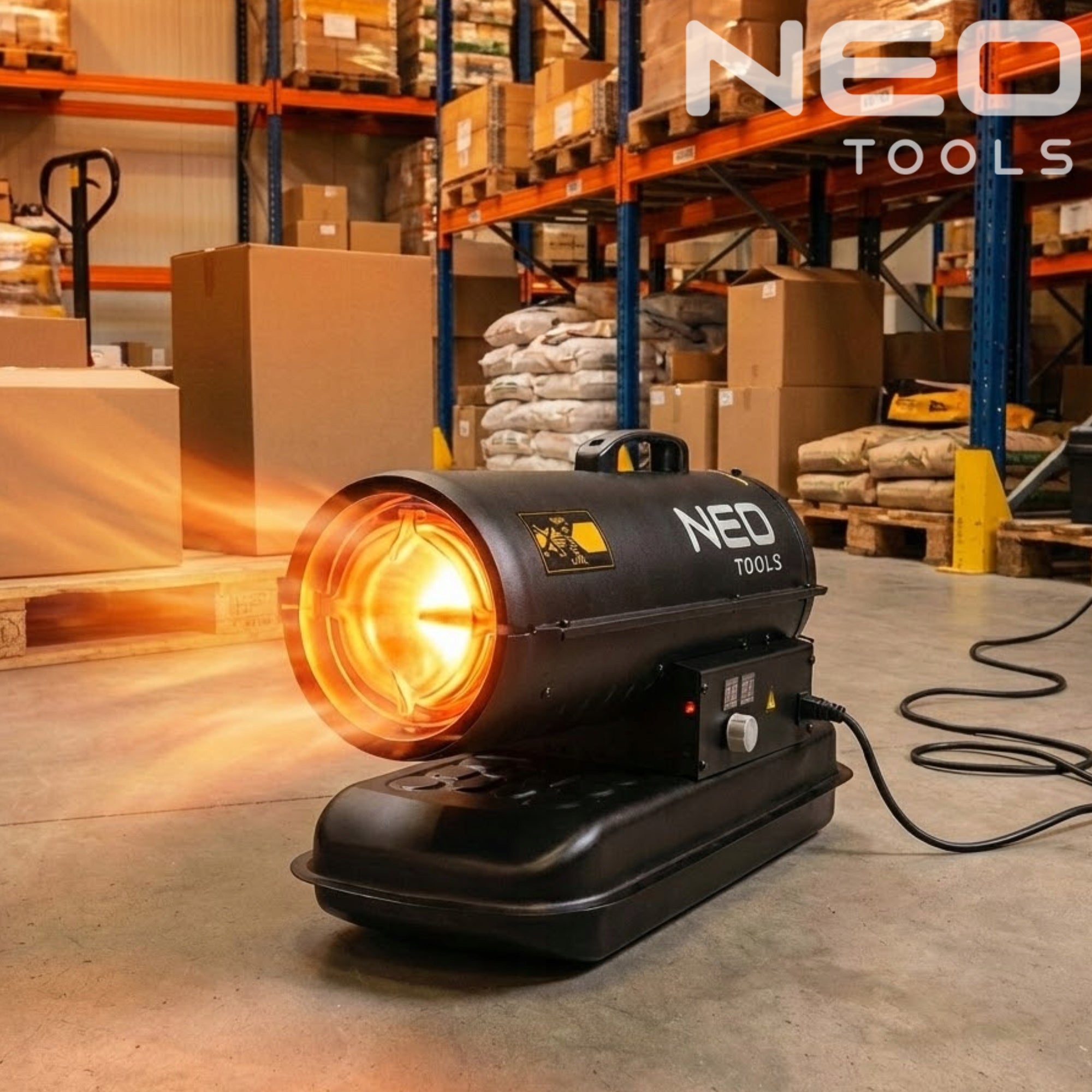 NEO COMBUSTION OIL HEATER 20kW THERMOSTAT REGULATION OIL HEATER Brand NEO TOOLS