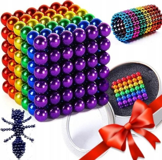 NEOCUBE MAGNETIC BALLS CHILDREN BLOCKS COLORFUL GIFT 216 3MM RAINBOW