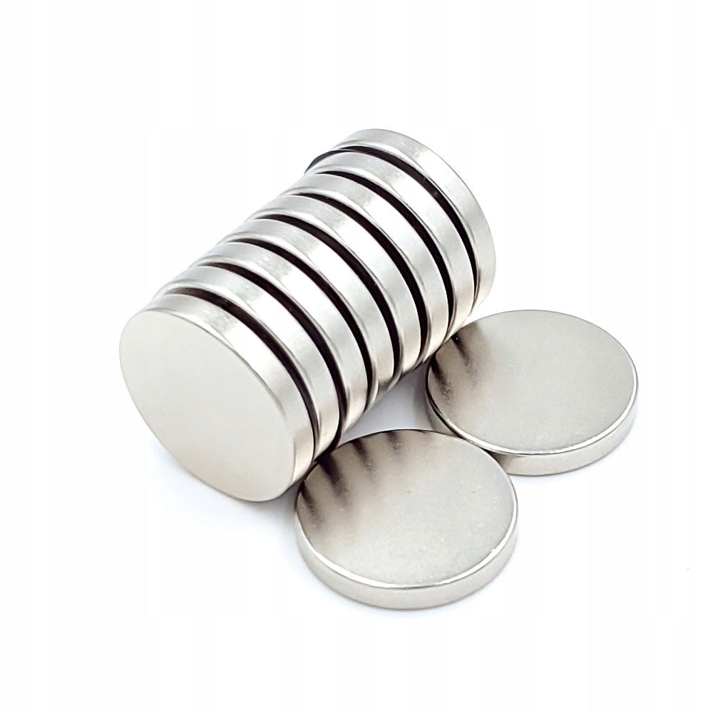 NEODYMIUM CYLINDRICAL MAGNET 20x3 mm STRONG, round, disc, HUNTER - 10 PCS