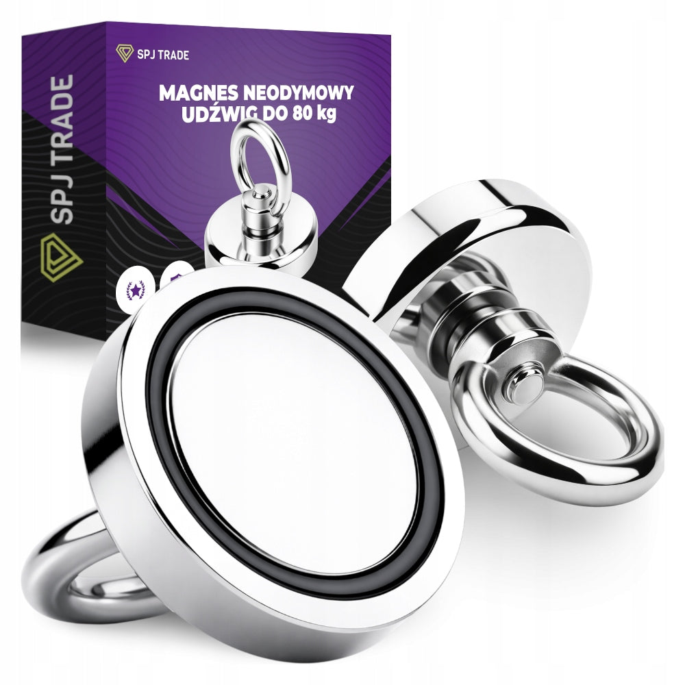 NEODYMIUM MAGNET 80 kg Strong Handle in Super M8 Enclosure Ø50mm