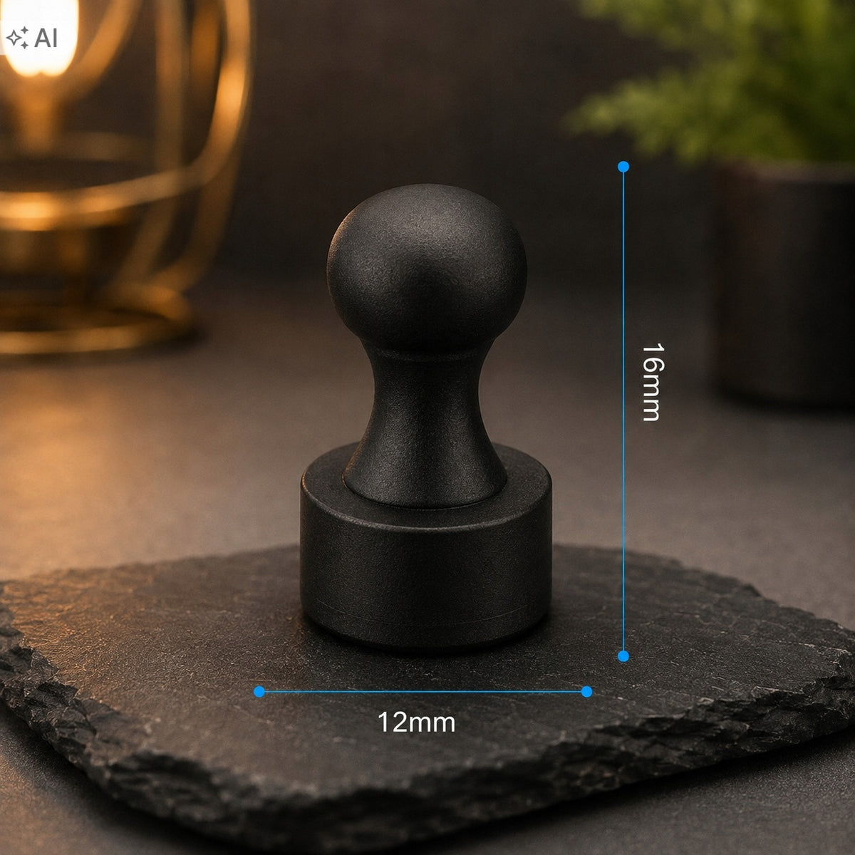 NEODYMIUM MAGNET STRONG 12x16mm SET OF 20 PIECES BLACK IN THE FORM OF PINS Number of pieces on offer 20 szt.