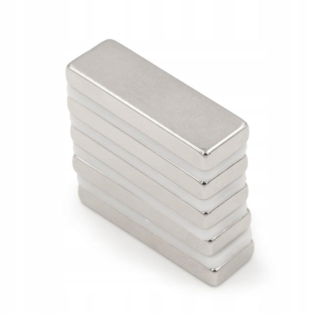 NEODYMIUM PLATE MAGNET 30x10x4mm, bar, rectangular, HUNTER - 5 PCS
