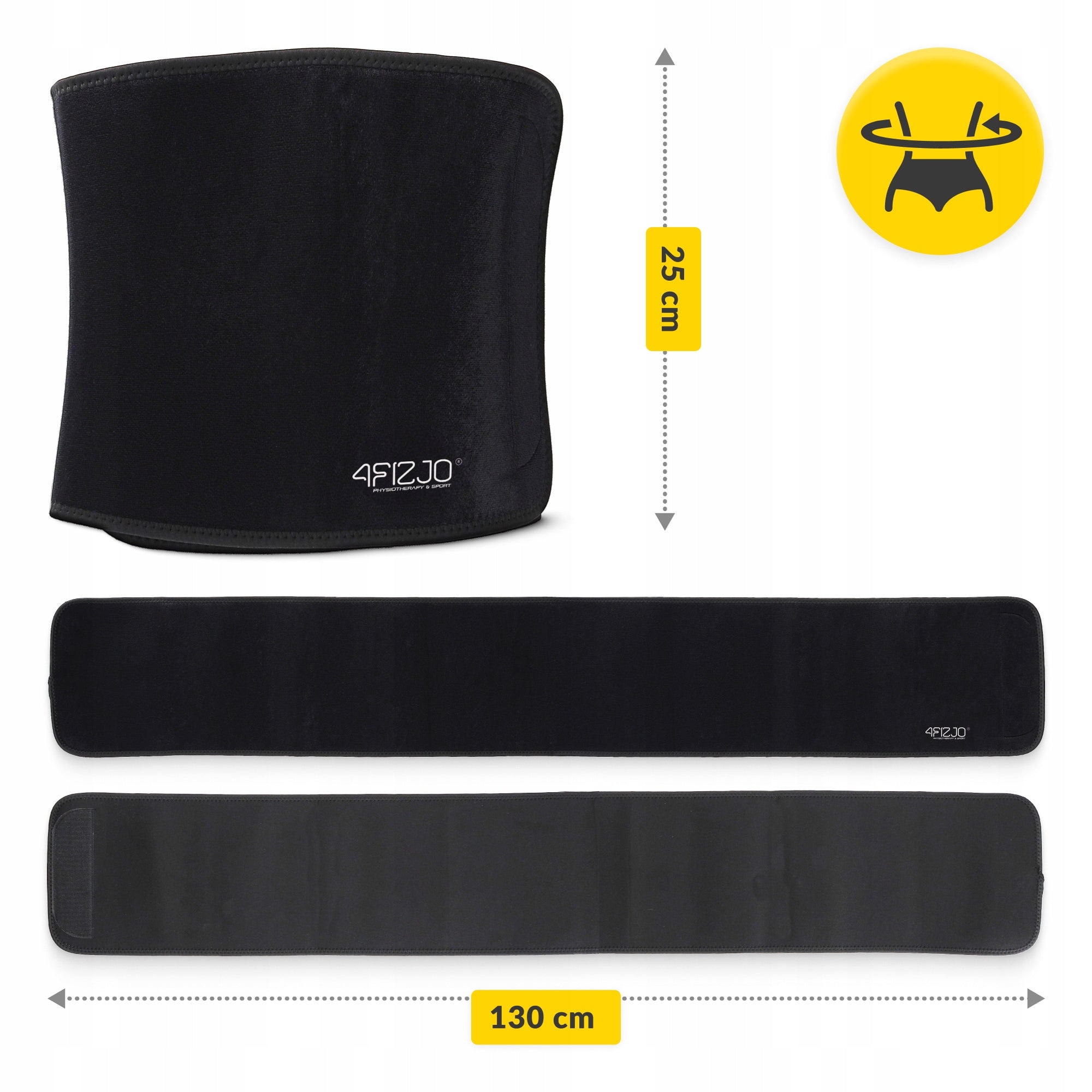 NEOPRENE BELT SLIMMING BELLY WAIST SPINE GYM Color black