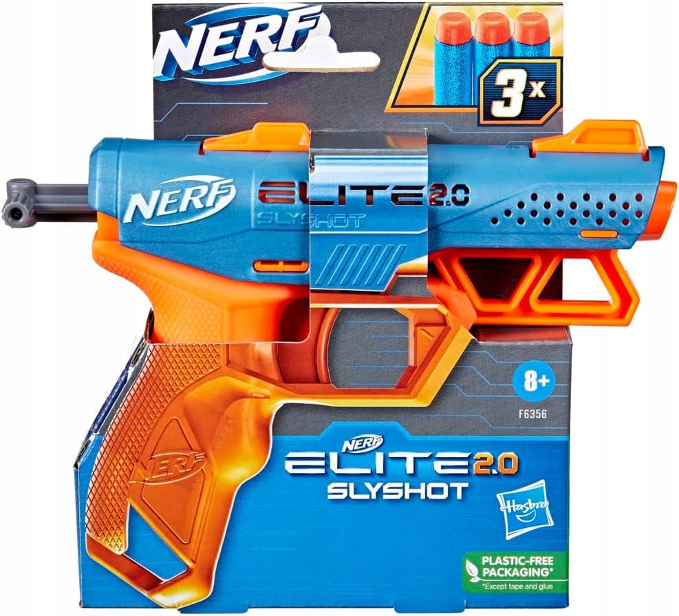 NERF ELITE 2.0 F6356 Slyshot Revolver + 3 arrows, toy for children +8