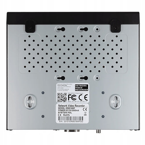 NETWORK MONITORING RECORDER NVR IP 9 CHANNEL 8MPx 4K Brand Zintronic