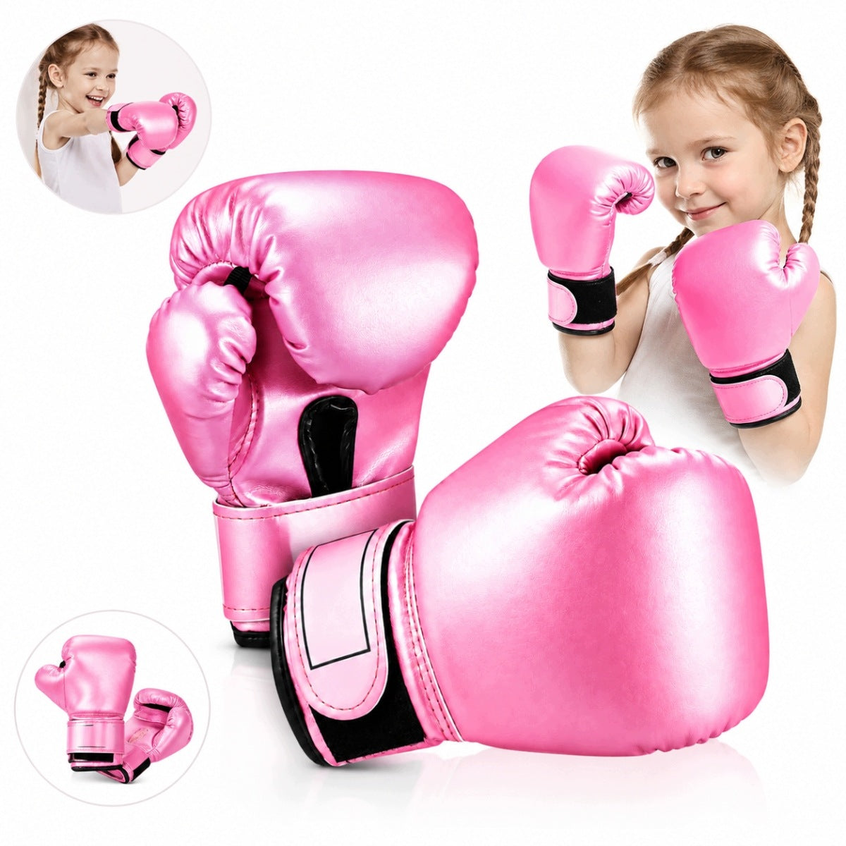 NEW CHILDREN'S BOXING GLOVES FOR PUNCHING BAG PINK 6 OZ