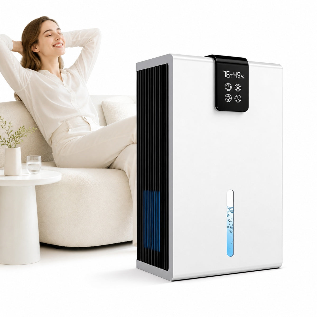 NEW DEHUMIDIFIER MOISTURE ABSORBER QUIET EFFICIENT 2,8L.