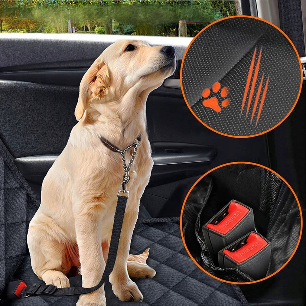 NEW DOG MAT FOR CAR STABLE PADDED COVER 2X BELTS Size XL/XXL