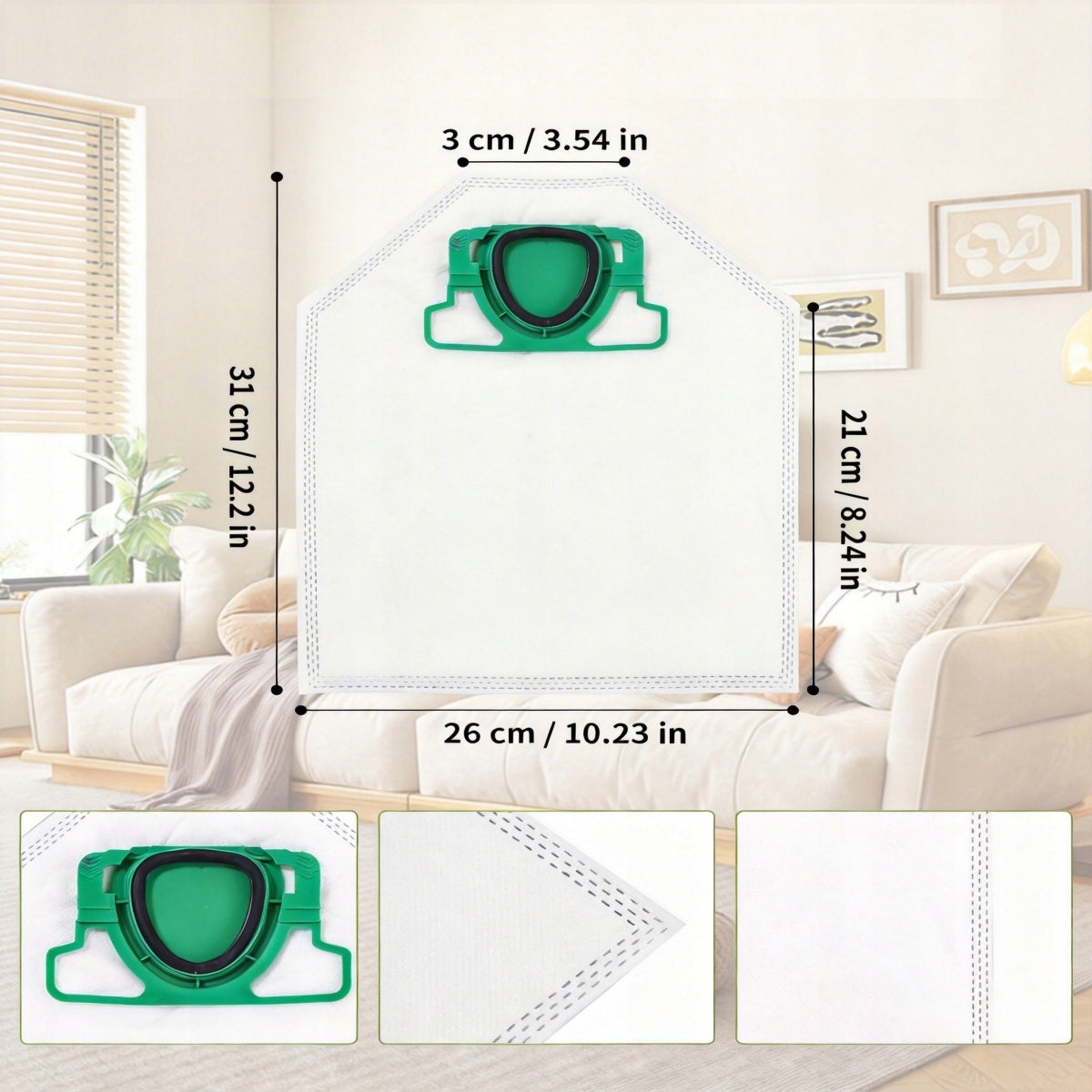 NEW Filter bags for vacuum cleaners FOR Vorwerk Kobold VK200/FP200 10PCS. Model 4058423981778
