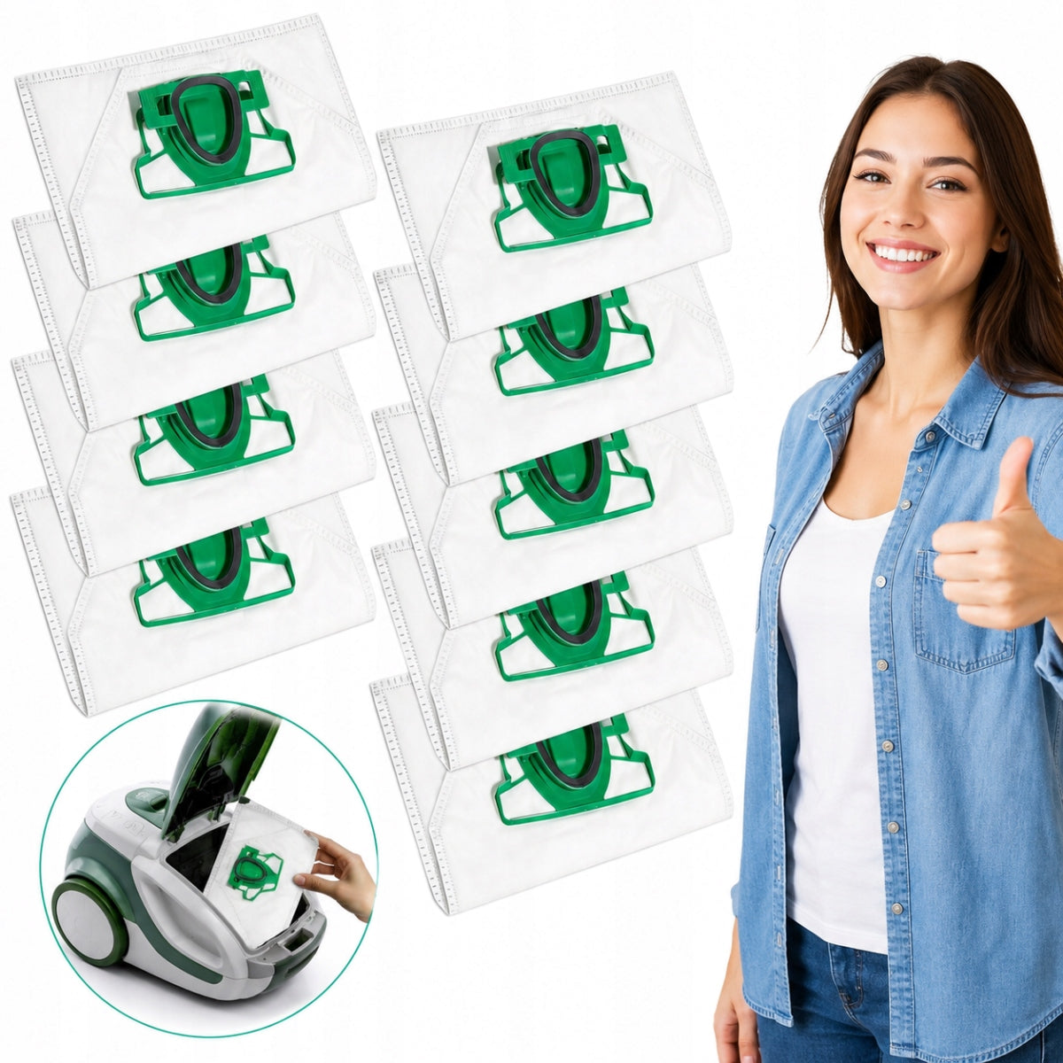 NEW Filter bags for vacuum cleaners FOR Vorwerk Kobold VK200/FP200 10PCS.