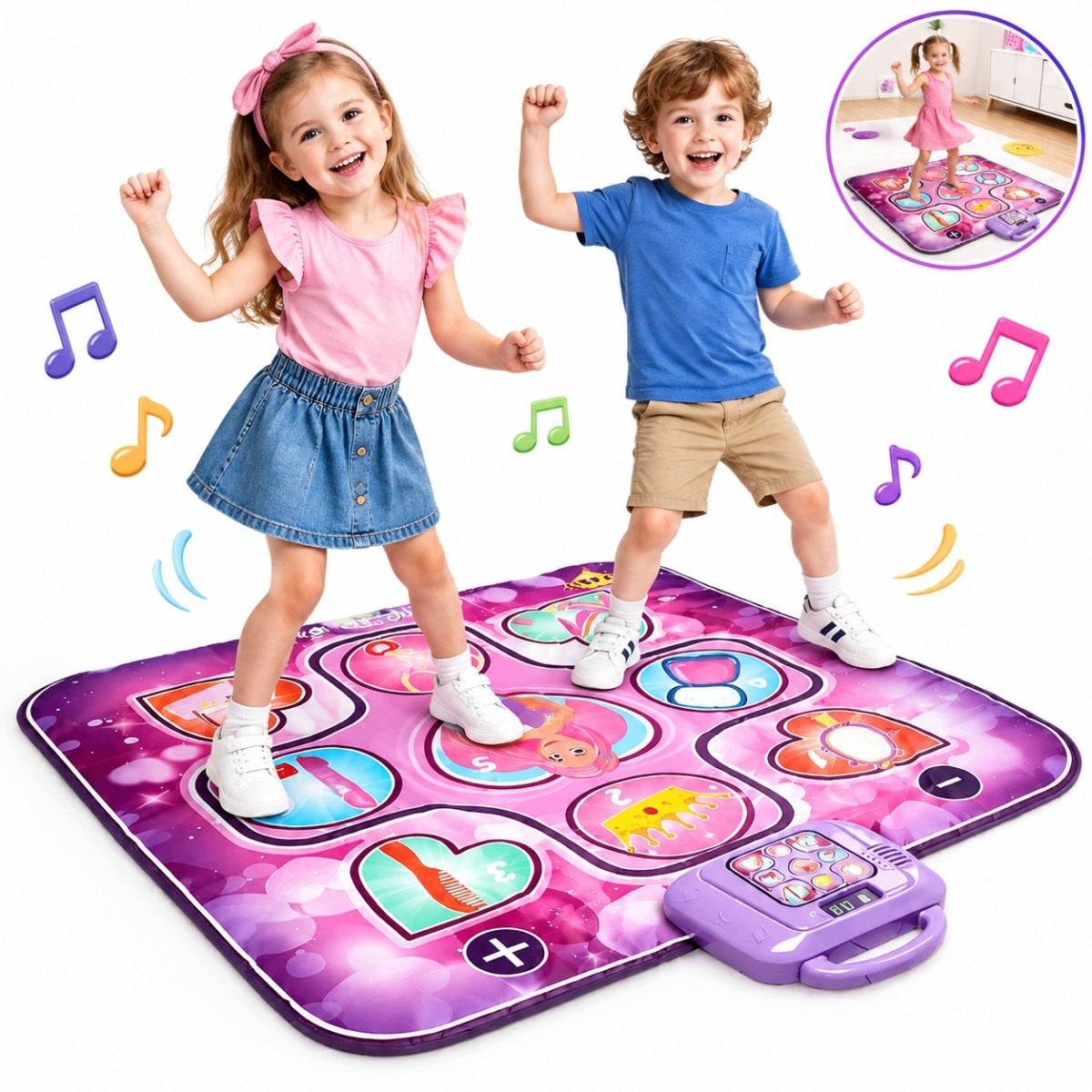 NEW INTERACTIVE MUSIC DANCE MAT FOR CHILDREN 6 LED MODES