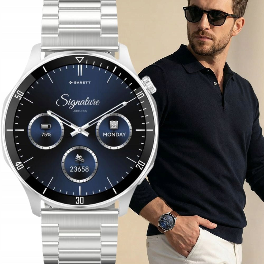 NEW, ORIGINAL Smartwatch Garett Prime silver steel