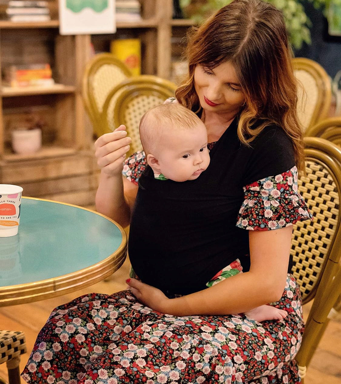NEWBORN CARRIER, BABYWEARING AND WRAPPING SCARF, BLACK Brand no brand